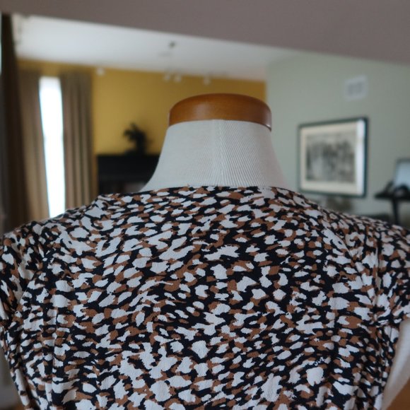 Free People French Quarter mini wrap ruffled wrap dress $128 in jet combo size L - Picture 10 of 16